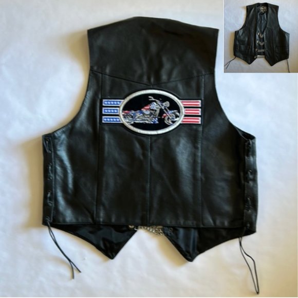 Harley-Davidson Leather Biker Vest sz52/2XL